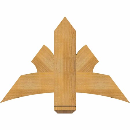 Ekena Millwork Davenport Rough Sawn Timber Gable Bracket, Western Red Cedar, 36"W x 24"H x 2"D x 6"F, 16/12 Pitch GBW036X24X0206DAV00RWR